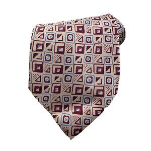 Vintage Charvet Place Vendome Mens Silk Tie France NEW w/Tags Luxury Artsy RARE